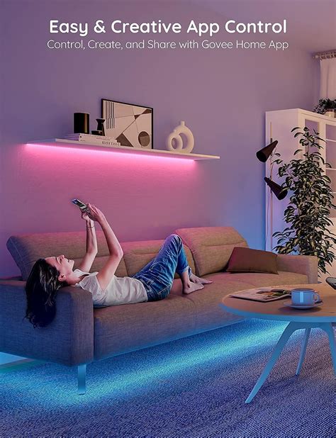 Govee 100ft LED Strip Lights, Bluetooth RGB Father's Day LED Lights.